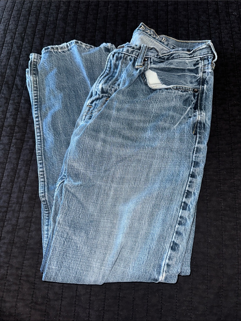 Classic Straight Fit Men's Denim Jeans in Light Blue